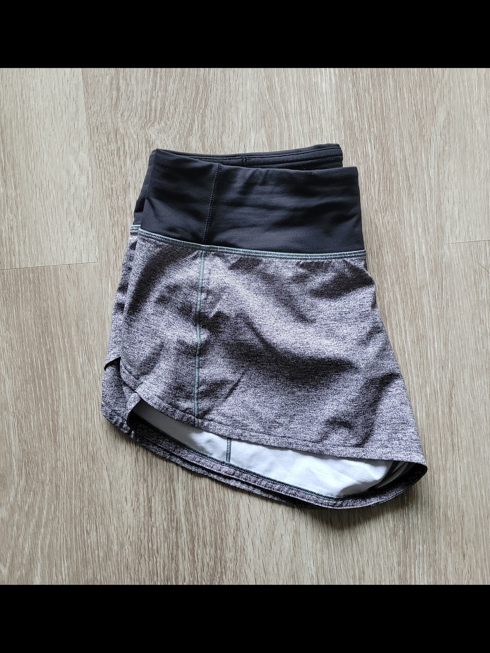 lululemon athletica Black Waistband Heather Gray Shorts